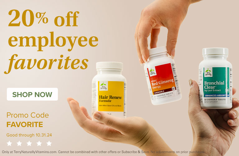 20% off Employee Favorites | Good through 10.31.24 | Promo Code FAVORITE