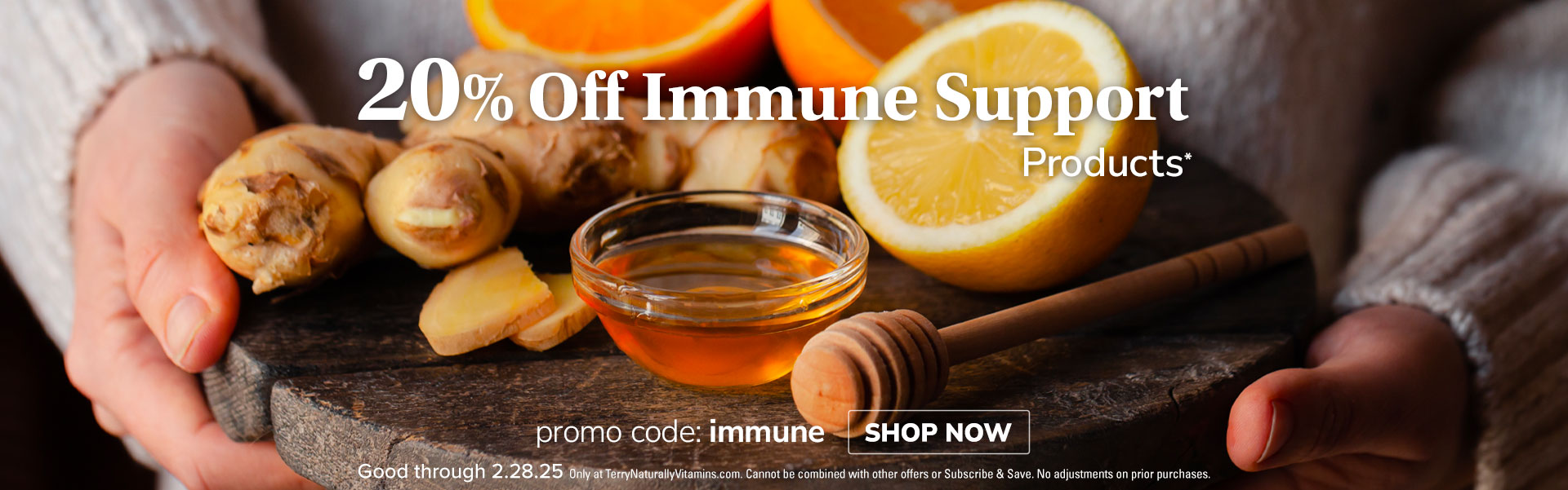 20% OFF Immune Support Products* • promo code: IMMUNE