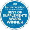 2016 Best of Supplements Award from Better Nutrition Magazine